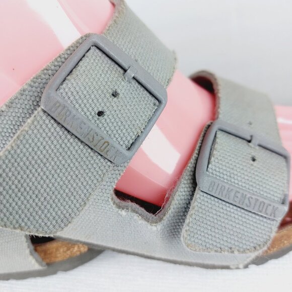 Birkenstock Women's Grey Arizona Vegan Textile Slip-On Slide Sandals Size US 9 - Picture 5 of 13
